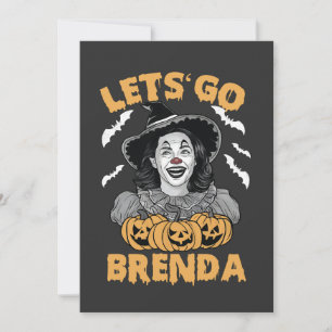 Låt oss gå Brenda Kuslig Halloween Kamala Harris Julkort