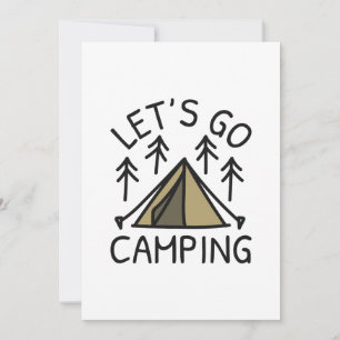 Låt oss gå Camping Tack Kort