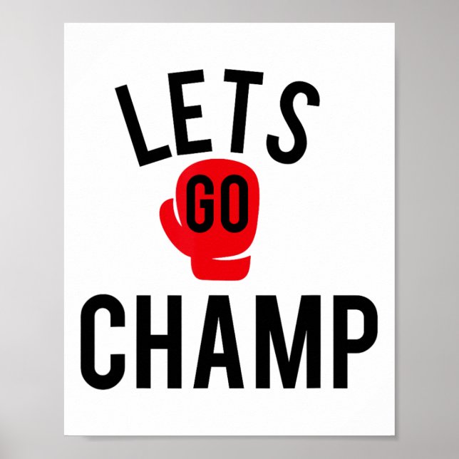 Låt oss gå Champ Grafisk boxning  Poster (Framsidan)