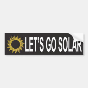 Låt oss gå den sol- energibildekalet bildekal
