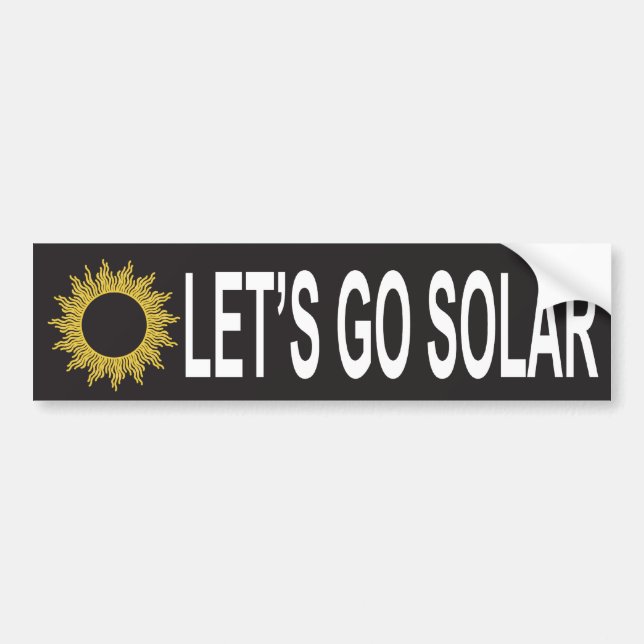 Låt oss gå den sol- energibildekalet bildekal (Framsidan)
