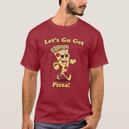 "Låt oss gå får Pizza!", Rolig Retro T Shirt