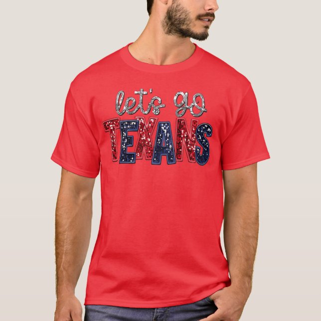 Låt oss gå Fau Sequineans fanboy T Shirt (Framsida)