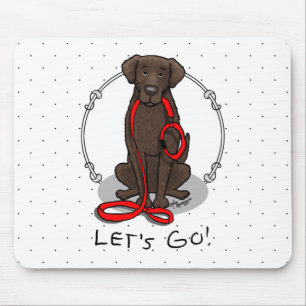 Låt oss gå! Gå Curly-Coated Retriever Hund (lever) Musmatta