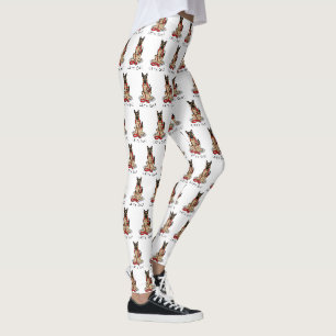 Låt oss gå! Gå tysk schäferhund (svart tan) Leggings