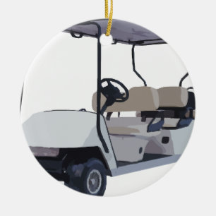 Låt oss gå golfspelet julgransprydnad keramik