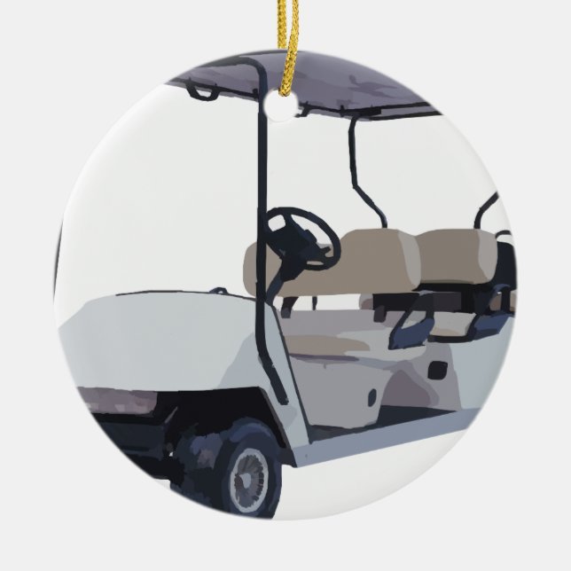 Låt oss gå golfspelet julgransprydnad keramik (Framsidan)