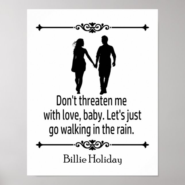 Låt oss gå in i regnet poster (Framsidan)