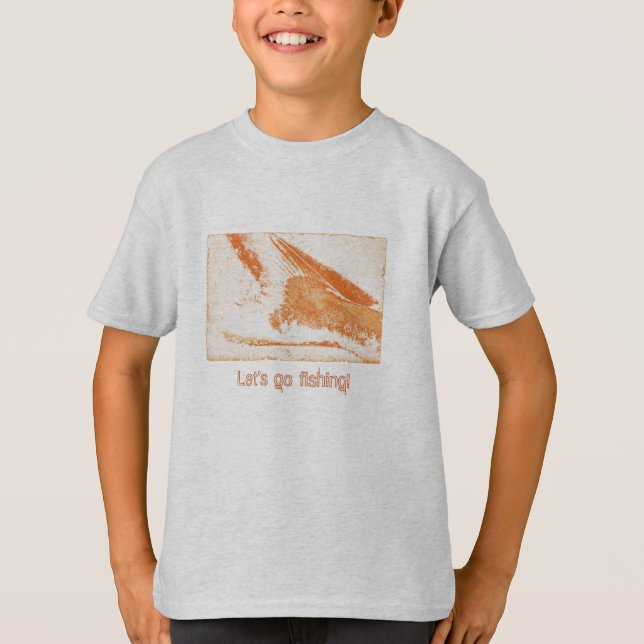 Låt oss gå och fiska! t-shirt (Framsida)