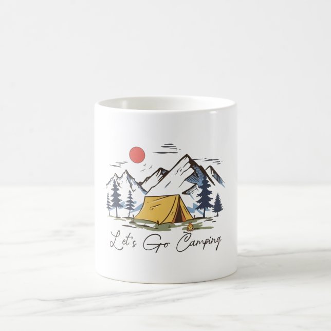 Låt oss gå på camping kaffemugg (Center)