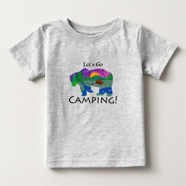 Låt oss gå på camping t shirt (Framsida)