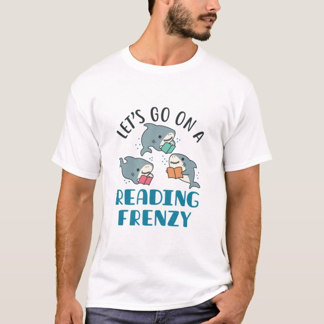 Låt oss gå på en läskunnig lärarhaj t shirt (Framsida)