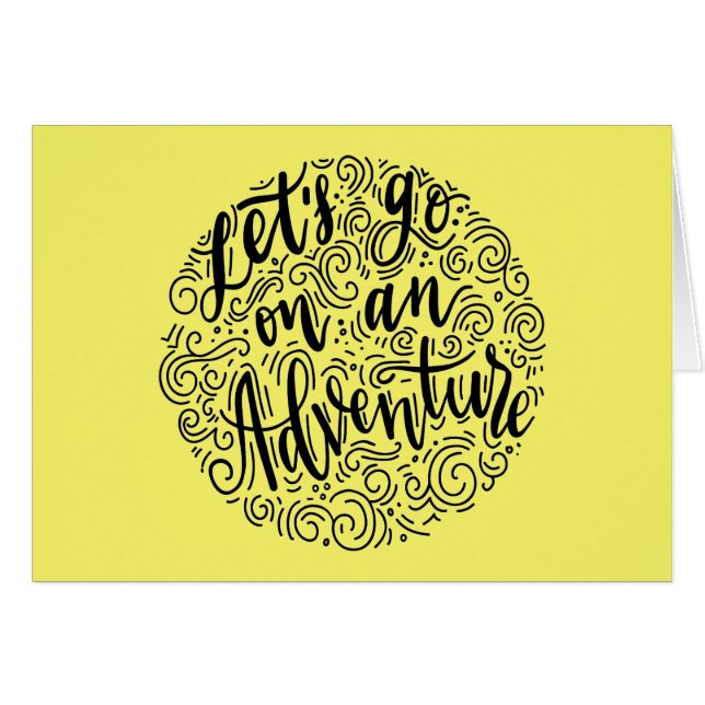 Låt oss gå på ett äventyr hälsningskort (Framsidan Horizontal)