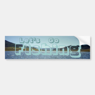 Låt oss gå på fisketur Bildäckslapp Bildekal