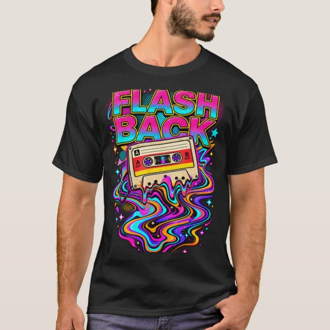 Låt oss gå retro tillbakablick t shirt (Framsida)
