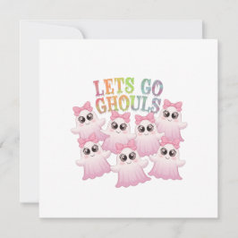 Låt oss gå själar - Cute & Funny Halloween Inbjudningar
