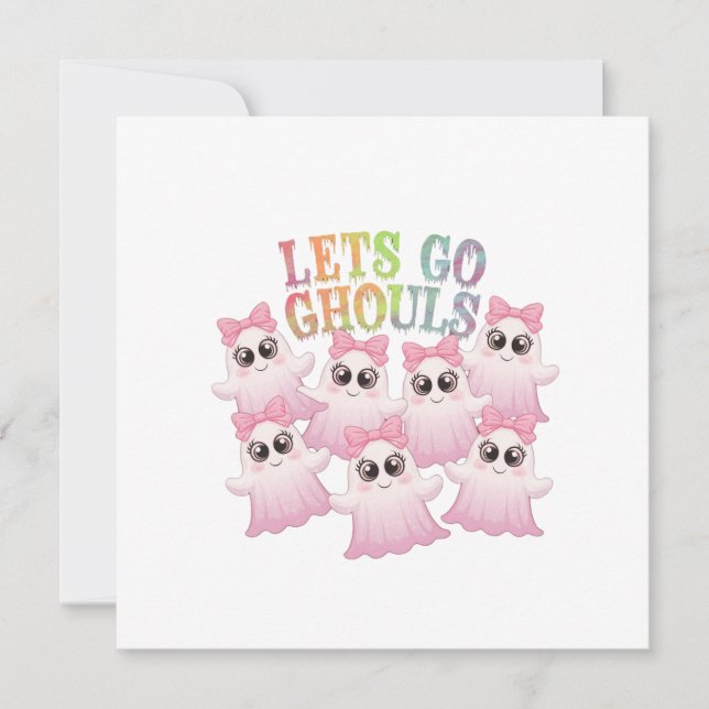Låt oss gå själar - Cute & Funny Halloween Inbjudningar (Framsida)