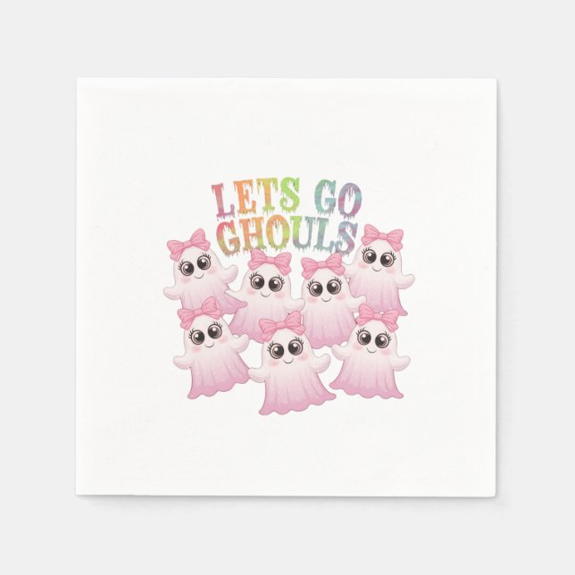 Låt oss gå själar - Cute & Funny Halloween Pappersservett (Framsidan)