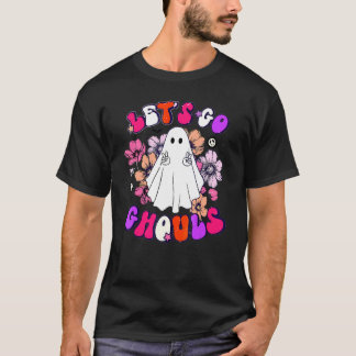 Låt oss gå spöken Retro Halloween Sängkläder Brud T Shirt
