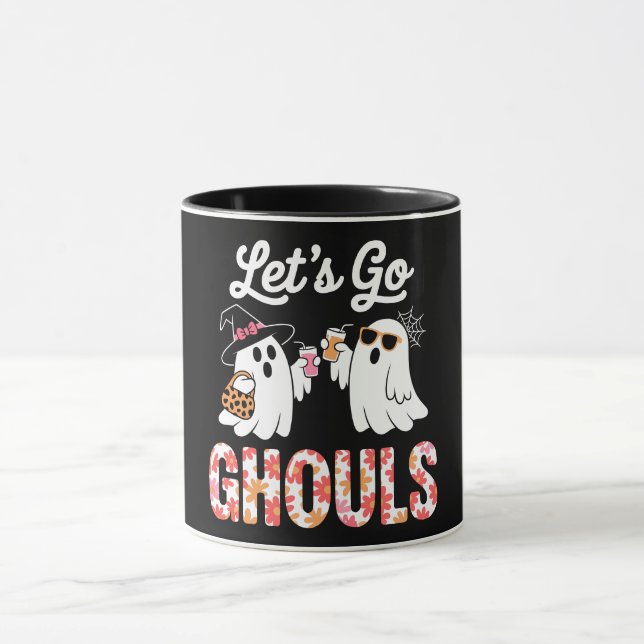 Låt oss gå spöken Rolig Halloween Mugg (Center)