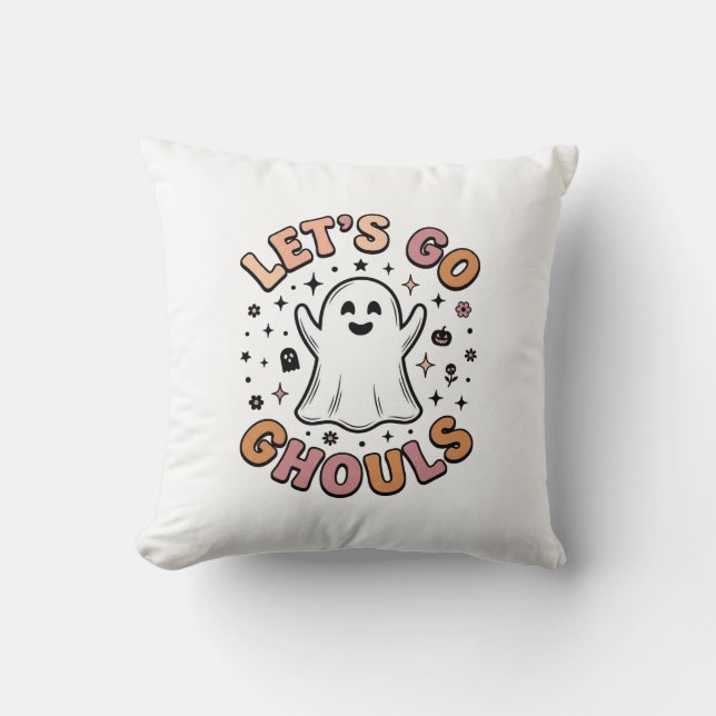 Låt oss gå spöken Söt Halloween-ghost  Kudde (Framsida)