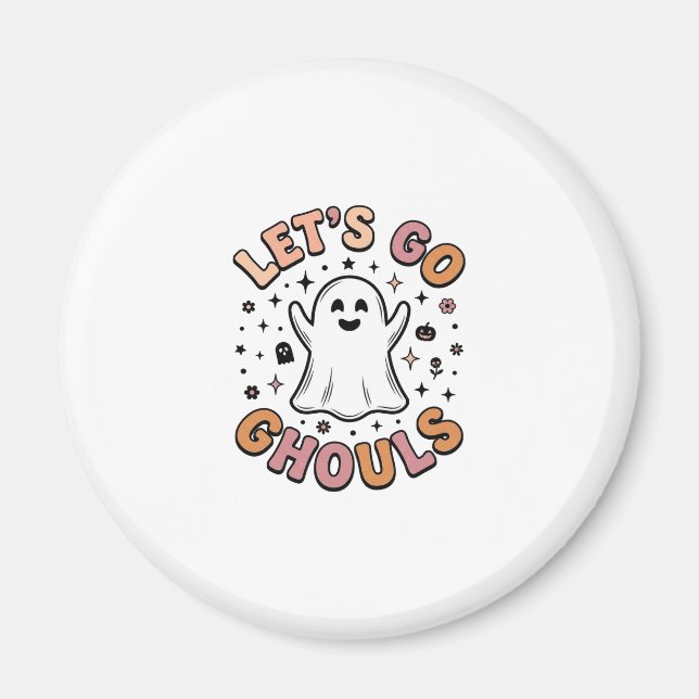 Låt oss gå spöken Söt Halloween-spöke  Magnet (Framsidan)