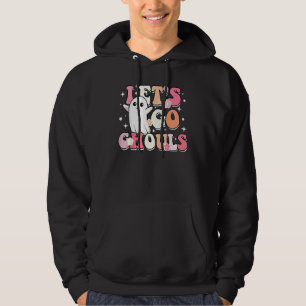 Låt Oss Gå Spöken Spöke Med Blommor Halloween Kost Hoodie