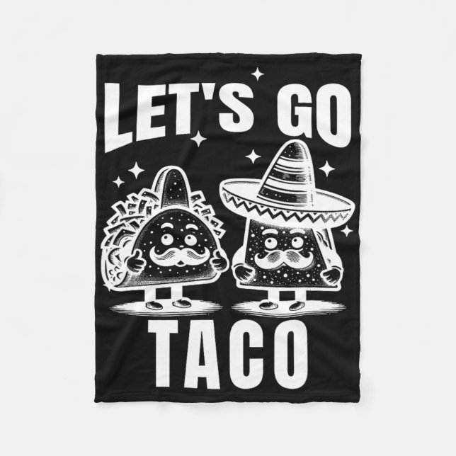 Låt oss gå Taco 1  Fleecefilt (Framsidan)