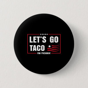 Låt oss gå Taco 8647 Us Flagga 86 47 Män Kvinnor 8 Knapp