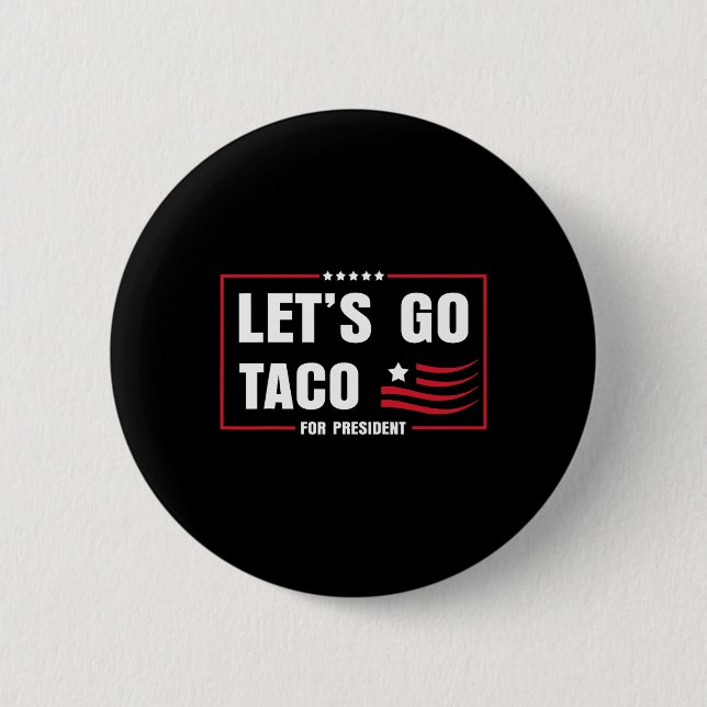 Låt oss gå Taco 8647 Us Flagga 86 47 Män Kvinnor 8 Knapp (Framsida)