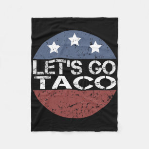 Låt oss gå Taco Alltid kyckling ut Roligt amerikan Fleecefilt