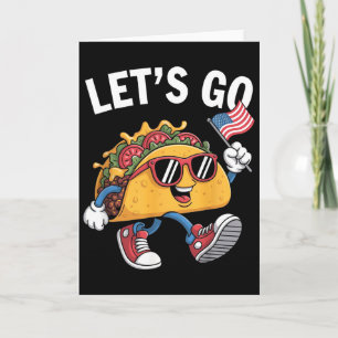 Låt oss gå Taco Roligt Trump Chickens Alltid Ut _1 Kort