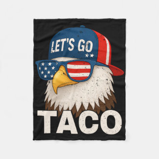Låt oss gå Taco Rollig Trump Chickens Alltid Ut 32 Fleecefilt