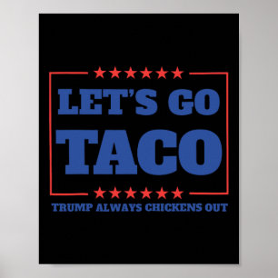 Låt oss gå Taco Rollig Trump Chickens Alltid Ut 57 Poster
