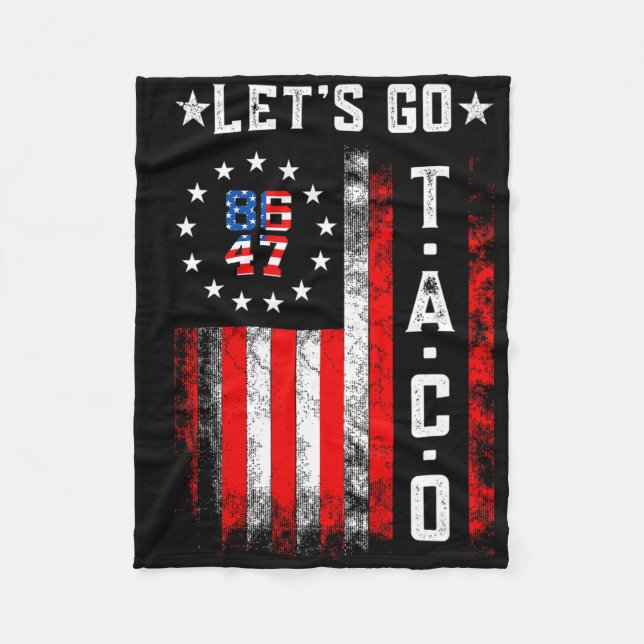 Låt oss gå Taco Tröja Rolig Let's Go Taco 2  Fleecefilt (Framsidan)