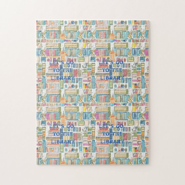 Låt oss gå till Bibliotek 2 Puzzle Pussel (Vertikal)