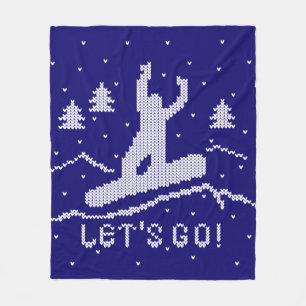 Låt oss gå till Snowboarding! Fleecefilt