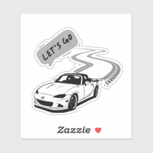Låt oss gå till Sticker Car Klistermärken