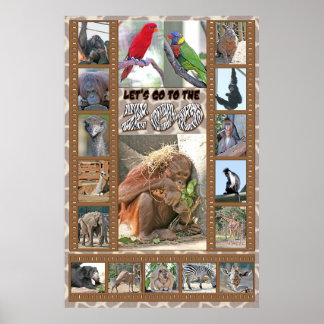Låt oss gå till zoo poster