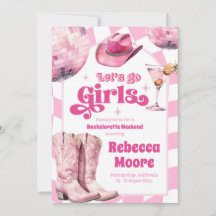 Låt oss gå tjej rosa cowgirl möhippa schema