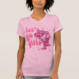 Låt oss gå tjejer Disco Cowgirl Hen Party T Shirt