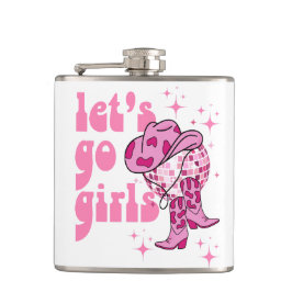 Låt oss gå tjejer disco cowgirl möhippa fickplunta