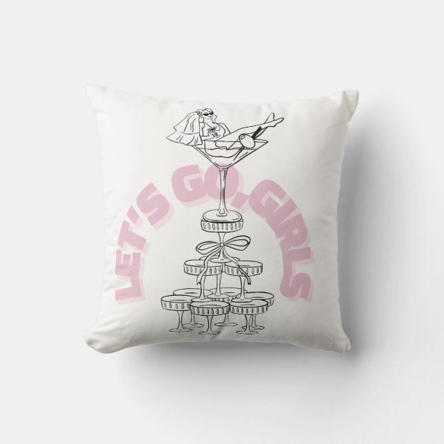 Låt oss gå tjejer Systerfest-design | Brud Kudde (Framsida)
