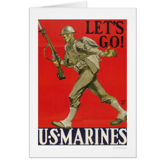 Låt oss gå! U.S. Marines. Hälsningskort