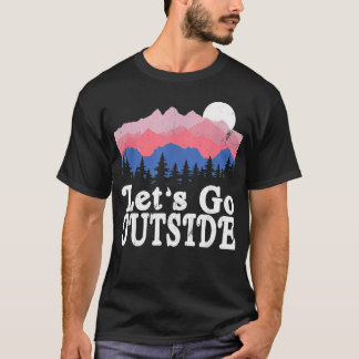 Låt Oss Gå Ut Retro Berg Camping Utomhus T Shirt