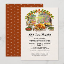 Låt oss Ge tack. Thanksgiving Middag