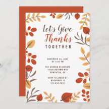 Låt oss Ge tack, Thanksgiving - middagsblomma