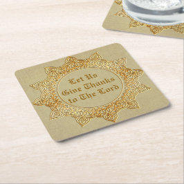 Låt oss Ge tacka Herren - Underlägg Papper Kvadrat