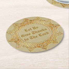 Låt oss Ge tacka Herren - Underlägg Papper Rund