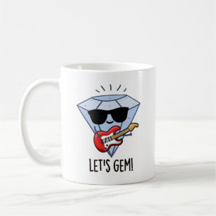 Låt oss Gem Funny Jewel Pun Kaffemugg